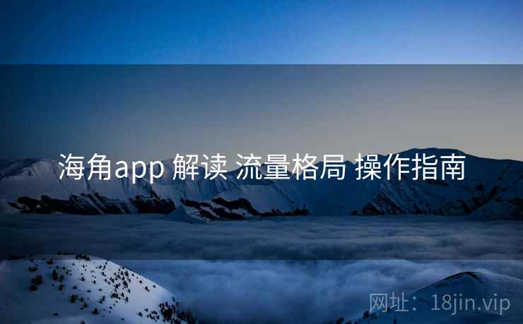 海角app 解读 流量格局 操作指南