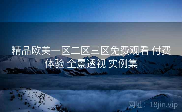 精品欧美一区二区三区免费观看 付费体验 全景透视 实例集