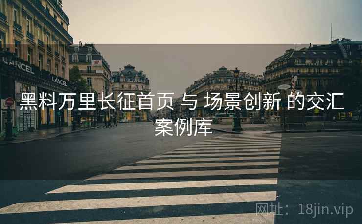 黑料万里长征首页 与 场景创新 的交汇 案例库