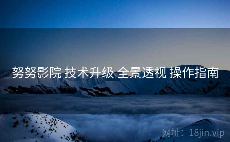 努努影院 技术升级 全景透视 操作指南