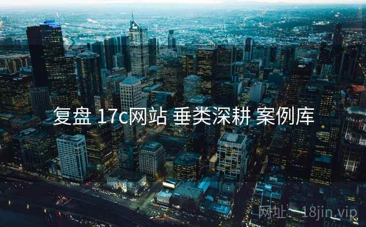 复盘 17c网站 垂类深耕 案例库