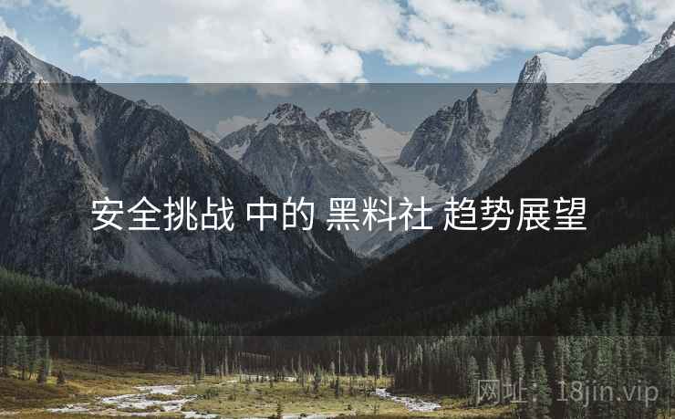 安全挑战 中的 黑料社 趋势展望